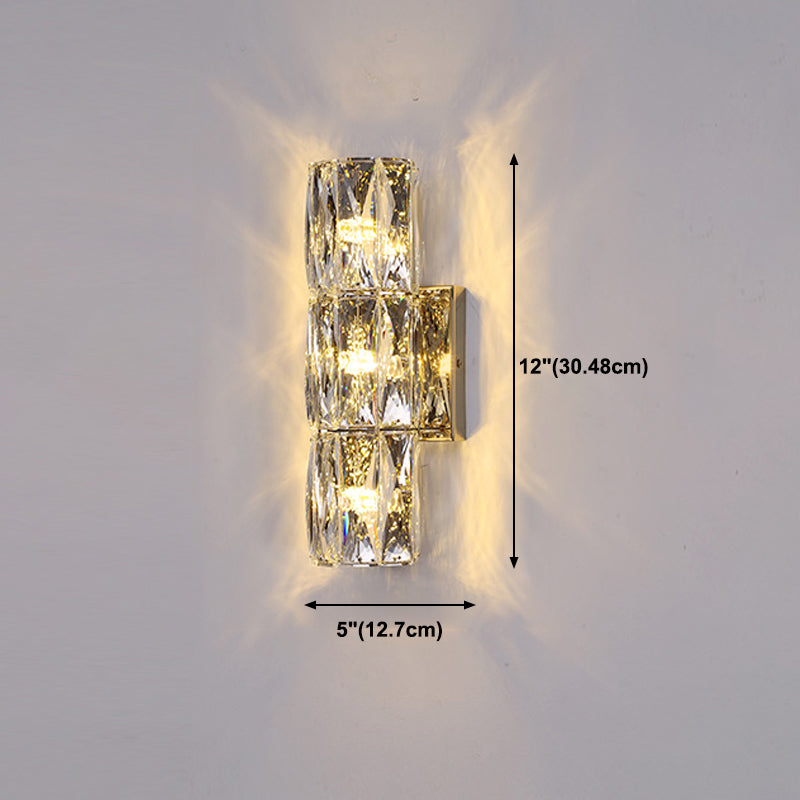 Geometrische Wandlampen moderner Kristallwandleuchten für Wohnzimmer
