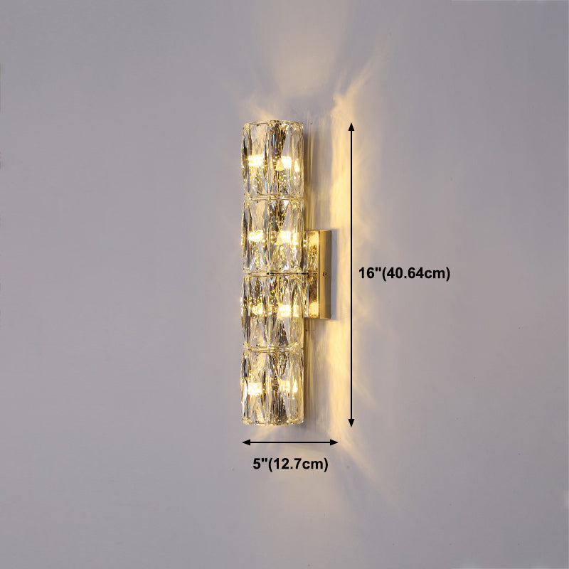 Geometrische Wandlampen moderner Kristallwandleuchten für Wohnzimmer
