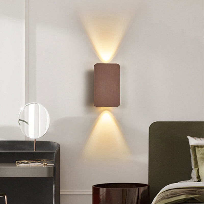 Moderner Stil Rechteck Wandleuchte Metall 2 Licht Wandmontage Leuchten