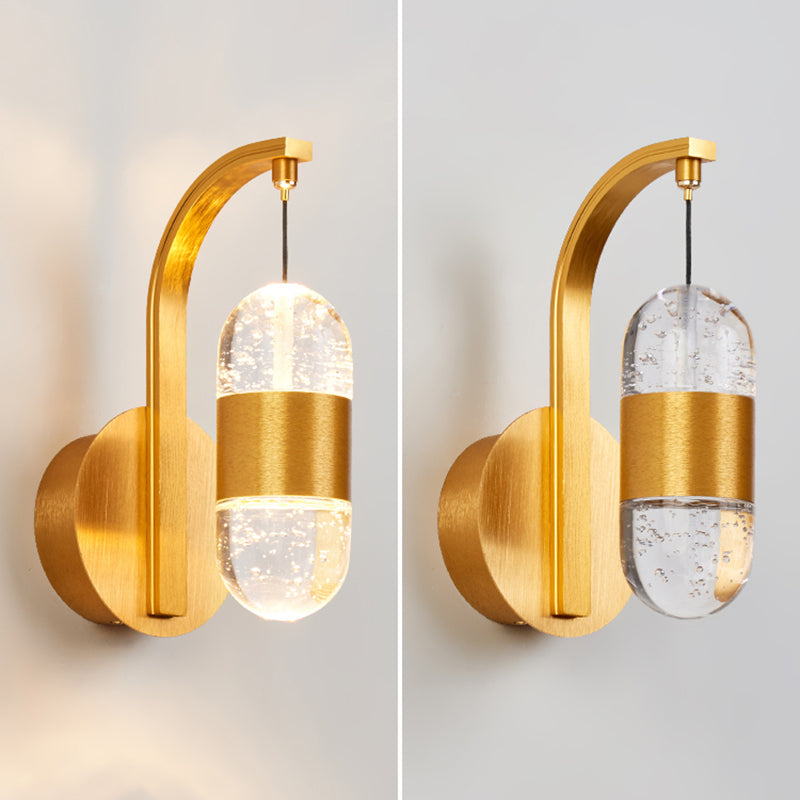 Éclairage de mur de style postmoderne à 1 lumière à 1 lumière pour chambre à coucher