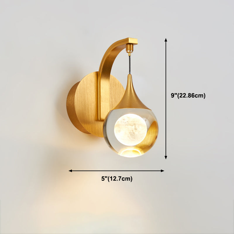 Éclairage de mur de style postmoderne à 1 lumière à 1 lumière pour chambre à coucher