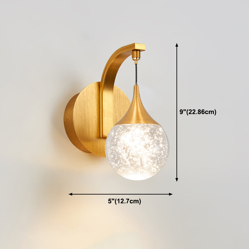 Éclairage de mur de style postmoderne à 1 lumière à 1 lumière pour chambre à coucher