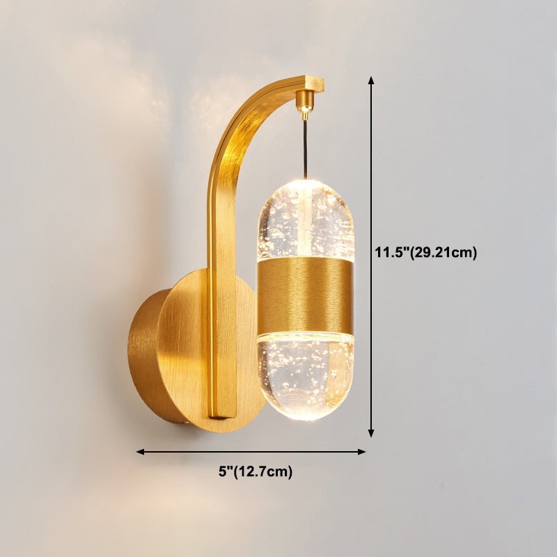 Éclairage de mur de style postmoderne à 1 lumière à 1 lumière pour chambre à coucher