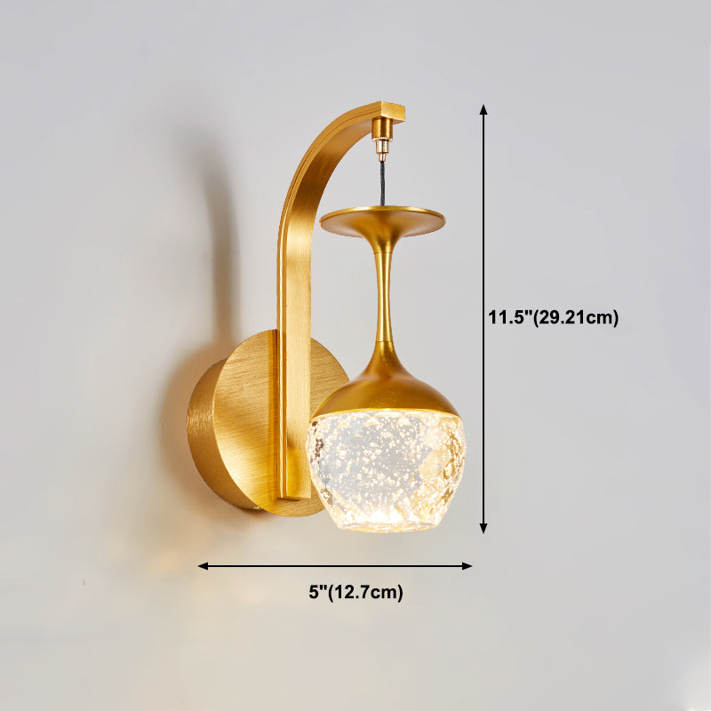 Éclairage de mur de style postmoderne à 1 lumière à 1 lumière pour chambre à coucher