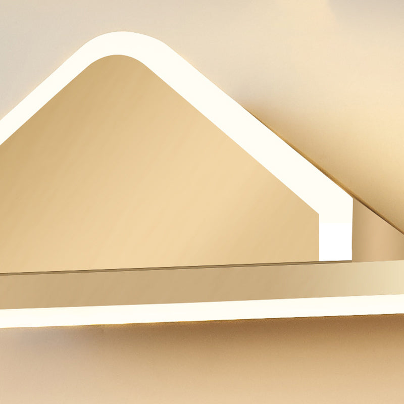 Metal Linear Wall Vanity Light Modern Style 1 Light Vanity Lighting Ideas in Gold