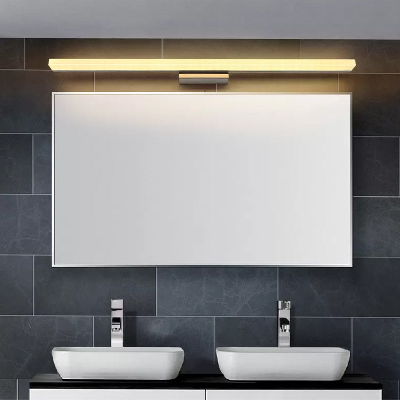 Metal Strip Wall Vanity Light Modern Style 1 Light Vanity Lighting Ideas