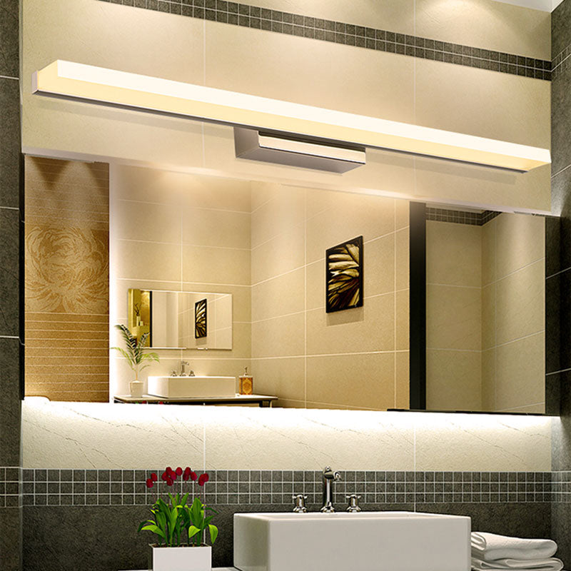 Metal Strip Wall Vanity Light Modern Style 1 Light Vanity Lighting Ideas