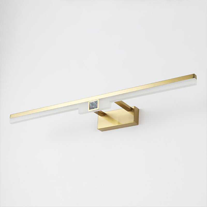 Linear Metal Wall Sconce Modern Style 1-Light Mirror Wall Mount Lighting