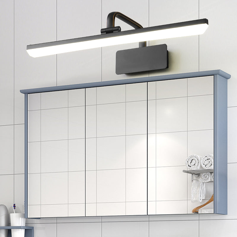 Linear Metal Wall Sconce Modern Style 1-Light Mirror Wall Mount Lighting