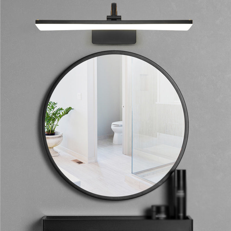 Linear Metal Wall Sconce Modern Style 1-Light Mirror Wall Mount Lighting