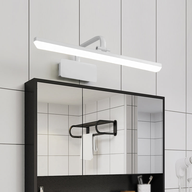 Linear Metal Wall Sconce Modern Style 1-Light Mirror Wall Mount Lighting
