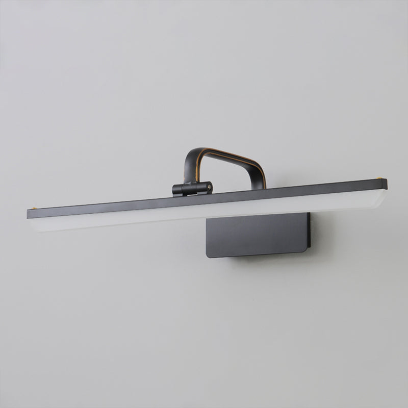 Linear Metal Wall Sconce Modern Style 1-Light Mirror Wall Mount Lighting
