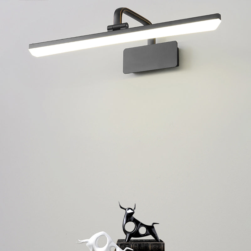 Linear Metal Wall Sconce Modern Style 1-Light Mirror Wall Mount Lighting