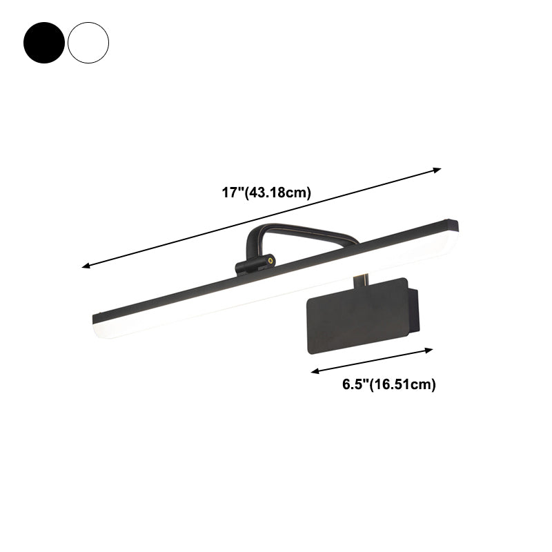 Linear Metal Wall Sconce Modern Style 1-Light Mirror Wall Mount Lighting