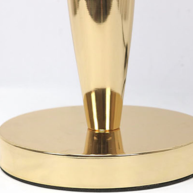 Modern Style Spherical Night Table Lamp White Glass One Light Nightstand Lamp in Gold