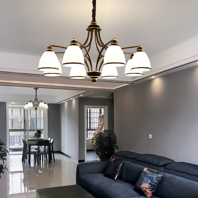 Lampadario in stile americano lampadario multi -testa appeso alla luce per il salotto