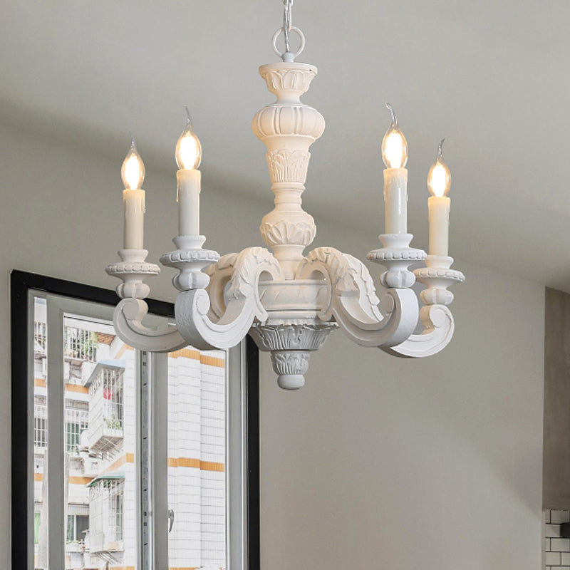 Cougie d'éclairage de lustre en bois Rustique suspendu pour le salon