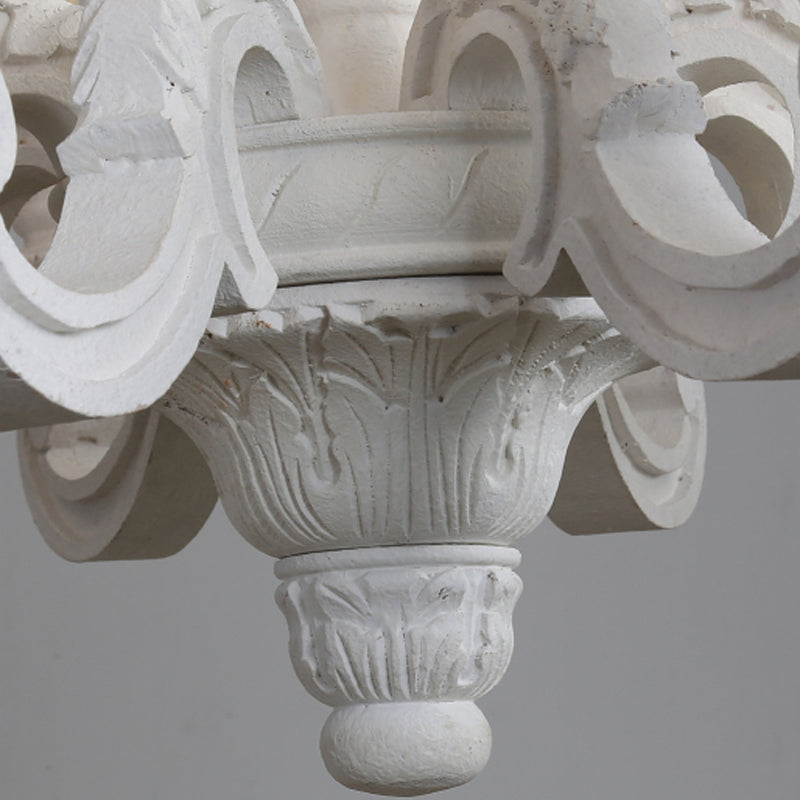 Cougie d'éclairage de lustre en bois Rustique suspendu pour le salon