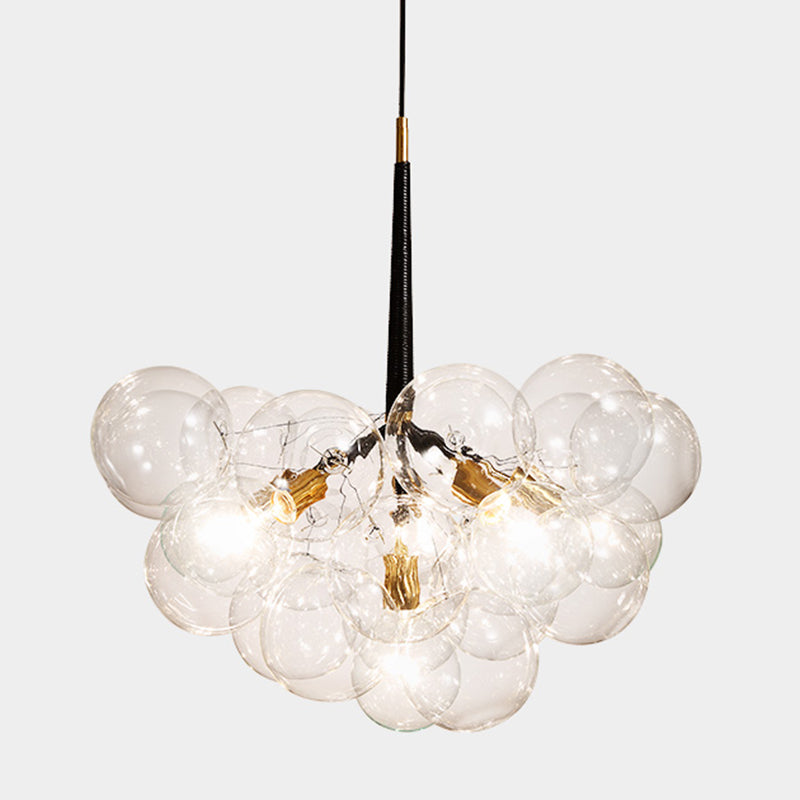 Contemporary Style Spherical Pendant Chandeliers Clear Glass Chandelier Lights