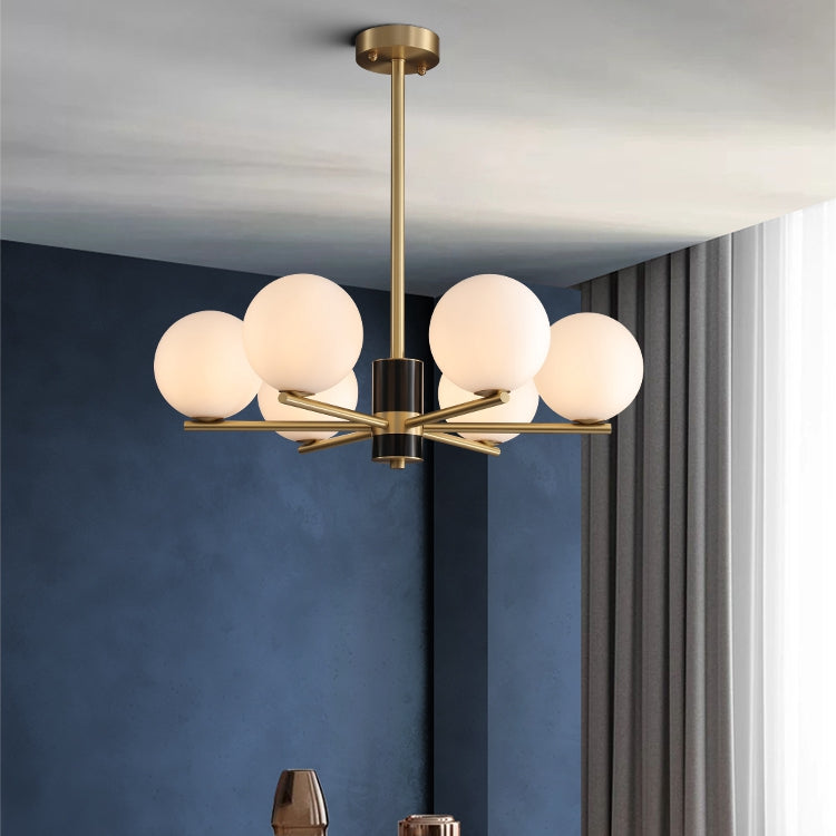 Contemporary Style Spherical Pendant Chandeliers Glass Chandelier Lights in Gold