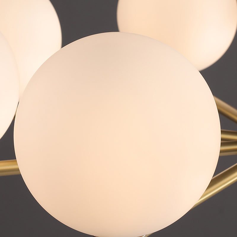 Contemporary Style Spherical Pendant Chandeliers Glass Chandelier Lights in Gold