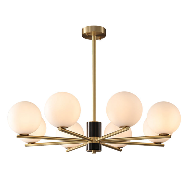 Contemporary Style Spherical Pendant Chandeliers Glass Chandelier Lights in Gold