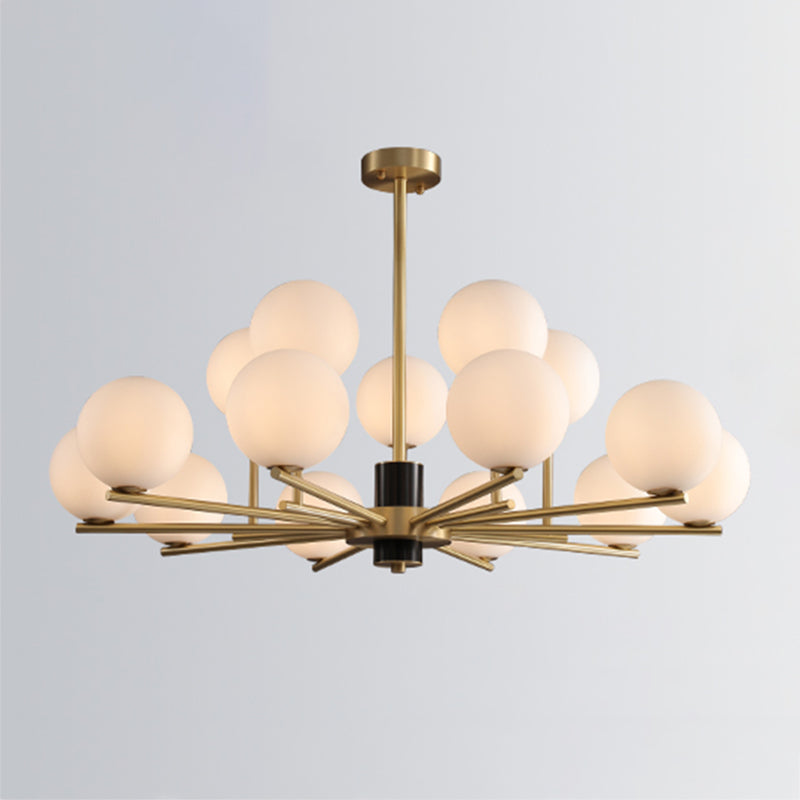 Contemporary Style Spherical Pendant Chandeliers Glass Chandelier Lights in Gold