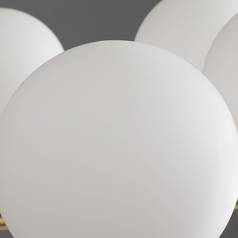 Contemporary Style Spherical Pendant Chandeliers Glass Chandelier Lights in Gold