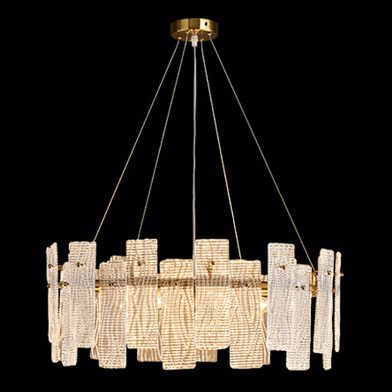 Contemporary Style Geometry Pendant Lights Glass Chandelier Lights in Gold