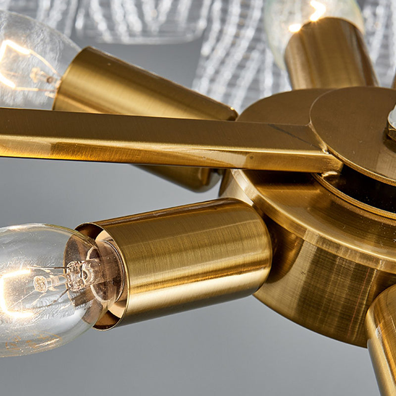 Contemporary Style Geometry Pendant Lights Glass Chandelier Lights in Gold