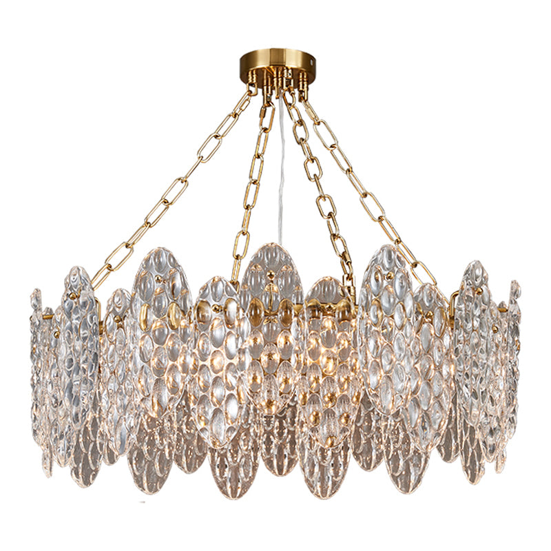 Contemporary Style Geometry Pendant Chandeliers Glass Chandelier Lights in Gold