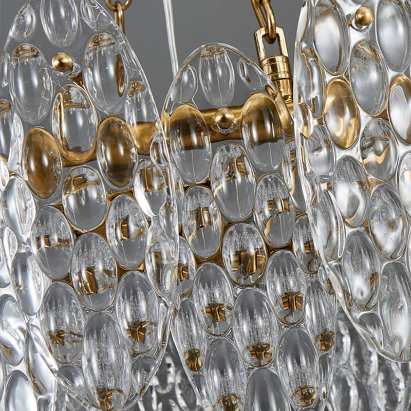 Contemporary Style Geometry Pendant Chandeliers Glass Chandelier Lights in Gold