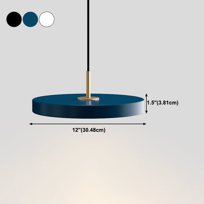 Éclairage suspendu de forme de cercle Métal de style moderne 1 lampe suspendue légère pour chambre à coucher