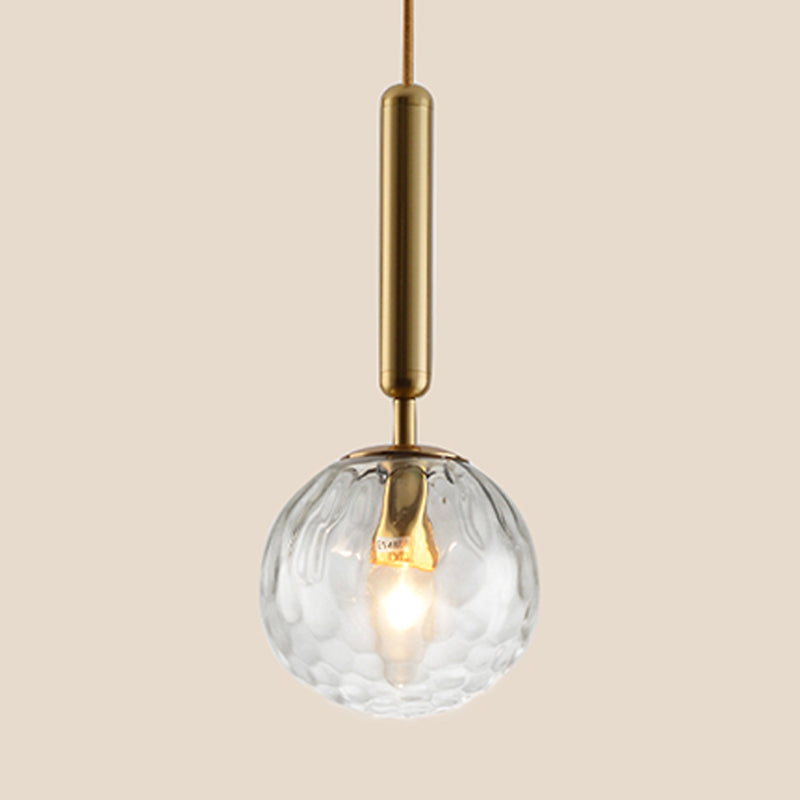 Forme sphérique Éclairage suspendu en verre de style moderne 1 lampe suspendue légère pour le salon