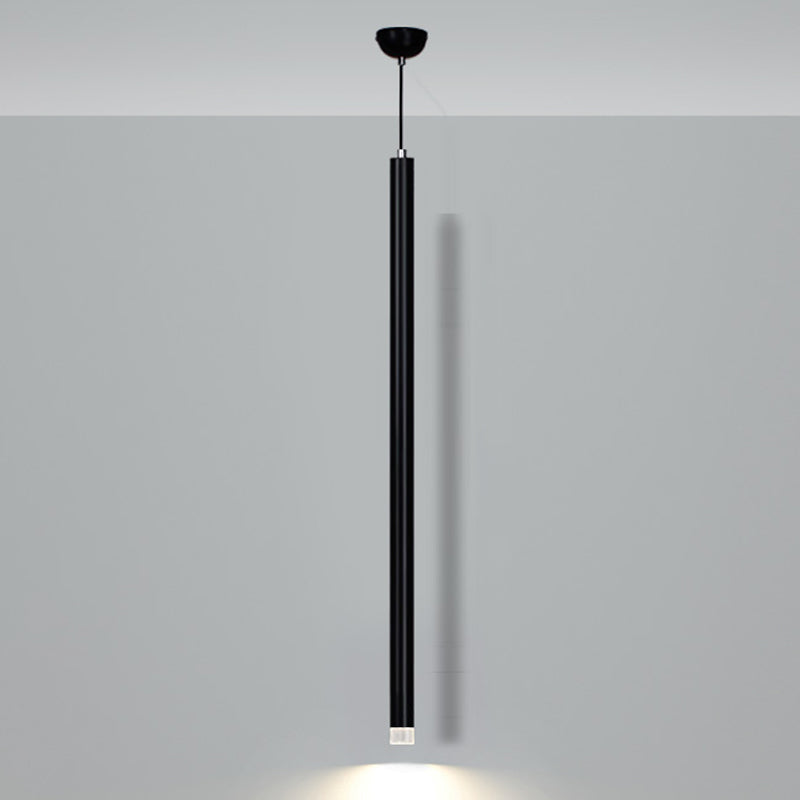 Forme cylindrique Métal Hanging Light Moderne Style 1 Lumière Lumière Lumière