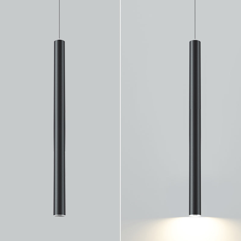 Forme cylindrique Métal Hanging Light Moderne Style 1 Lumière Lumière Lumière
