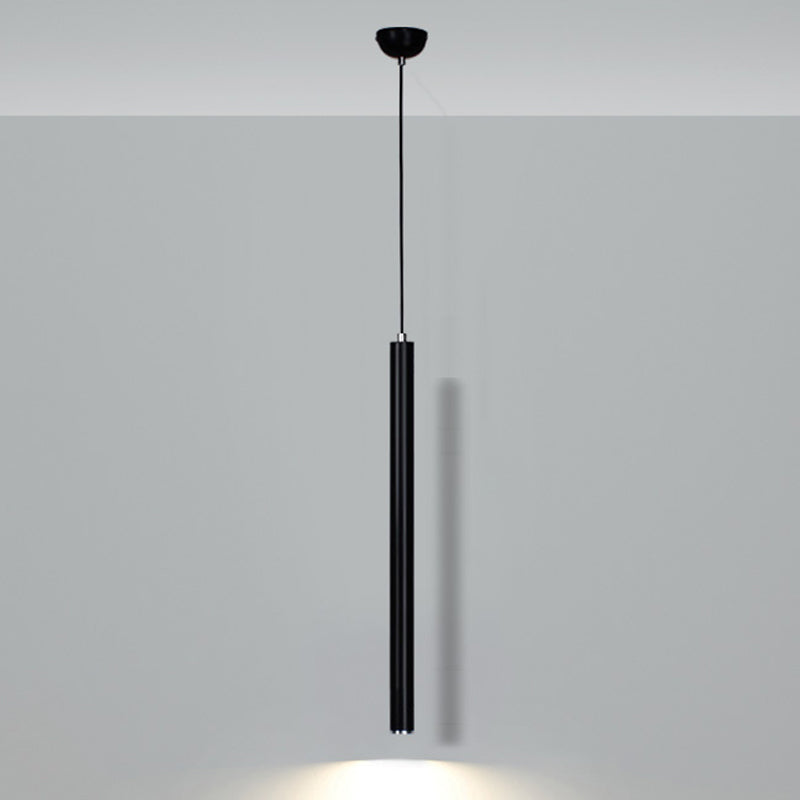 Forme cylindrique Métal Hanging Light Moderne Style 1 Lumière Lumière Lumière