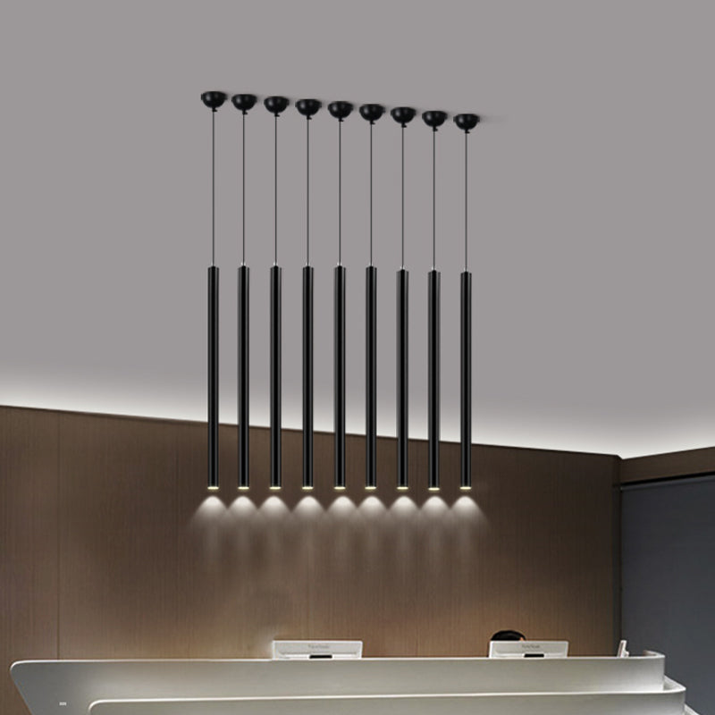 Forme cylindrique Métal Hanging Light Moderne Style 1 Lumière Lumière Lumière