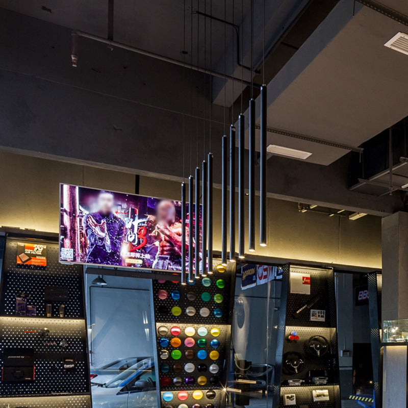 Forme cylindrique Métal Hanging Light Moderne Style 1 Lumière Lumière Lumière