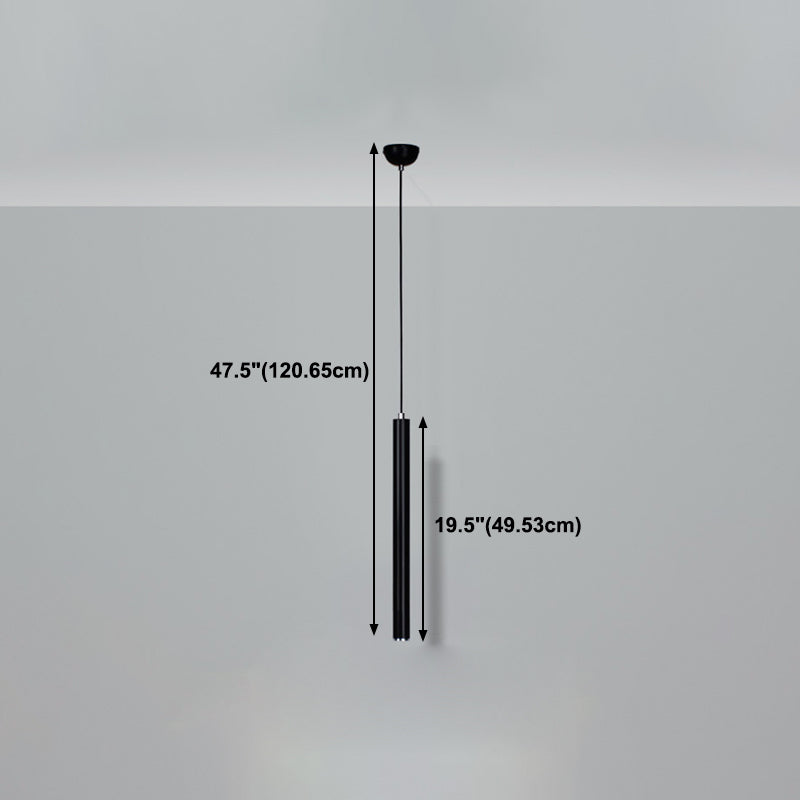 Forme cylindrique Métal Hanging Light Moderne Style 1 Lumière Lumière Lumière