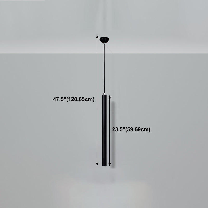 Forme cylindrique Métal Hanging Light Moderne Style 1 Lumière Lumière Lumière