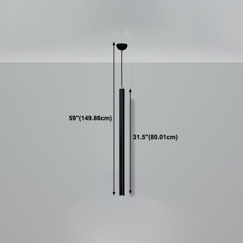 Forme cylindrique Métal Hanging Light Moderne Style 1 Lumière Lumière Lumière