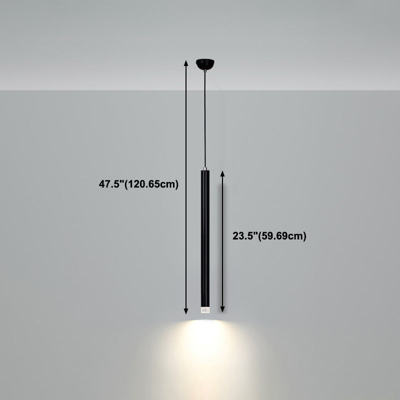 Forme cylindrique Métal Hanging Light Moderne Style 1 Lumière Lumière Lumière