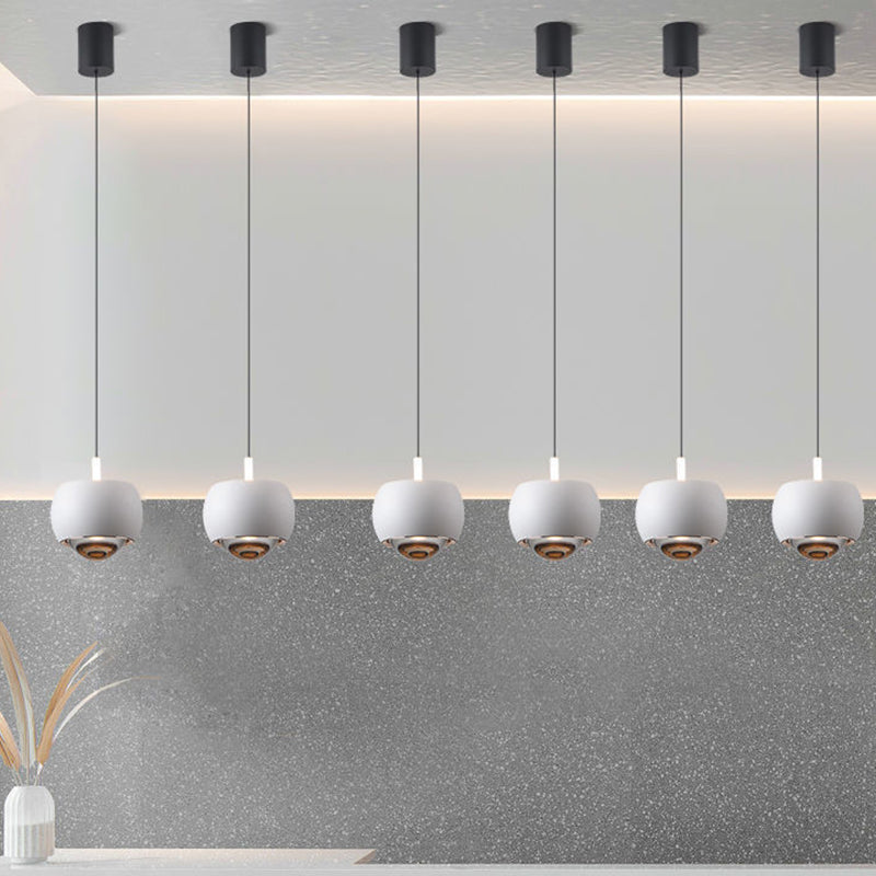 Spherical Shape Hanging Lighting Modern Style Metal 2 Light Hanging Lamp for Living Room