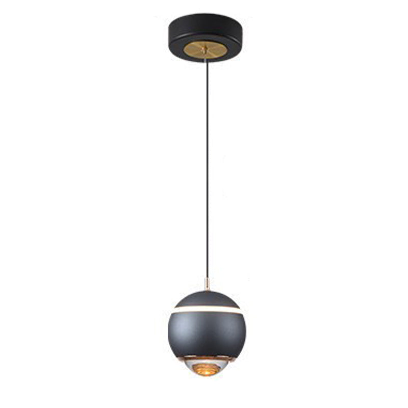 Spherical Shape Hanging Lighting Modern Style Metal 2 Light Hanging Lamp for Living Room