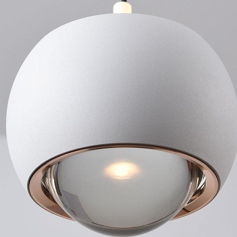 Spherical Shape Hanging Lighting Modern Style Metal 2 Light Hanging Lamp for Living Room