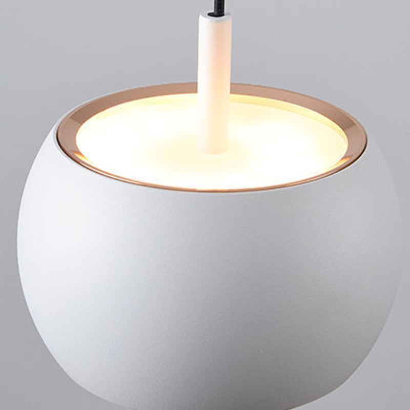 Spherical Shape Hanging Lighting Modern Style Metal 2 Light Hanging Lamp for Living Room