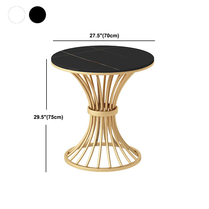 Glam Style 1/3/4/5 Pieces Dining Set Round Sintered Stone Dining Table Set