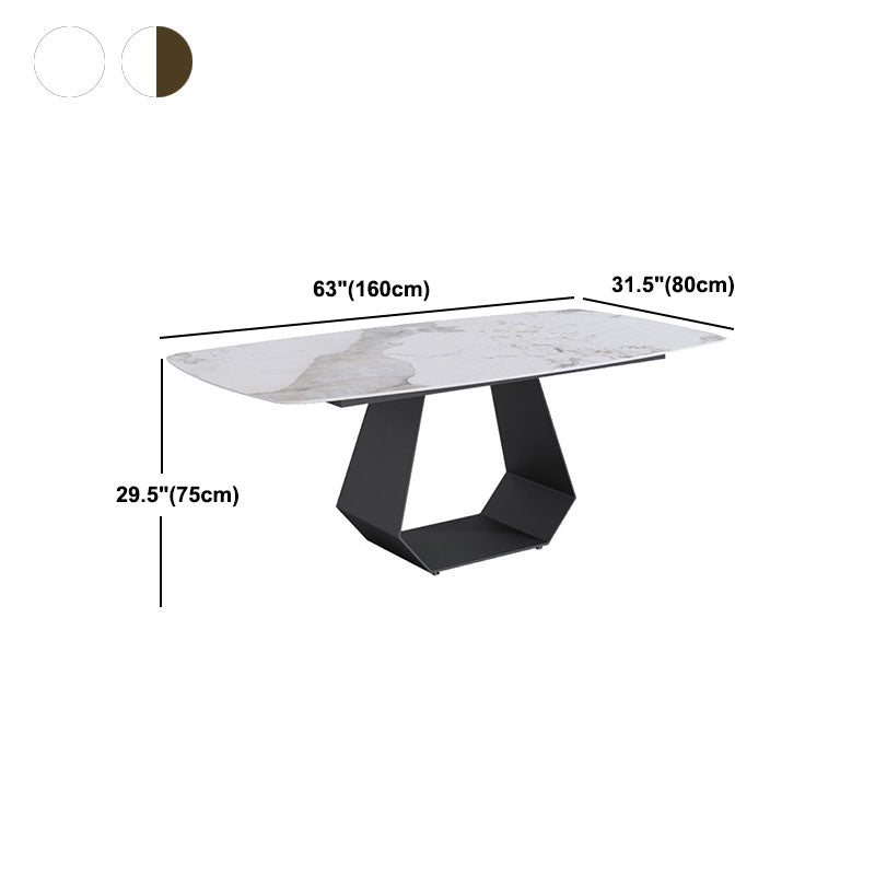 Minimalist 1/4/5/7 Pieces Rectangular Dining Table Set Sintered Stone Furniture for Home