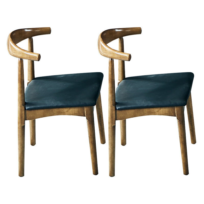 Industrial 1/2/5/7 Pieces Dining Set Solid Wood Dining Table with Leather Chairs